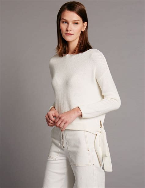 Pure Cotton Long Sleeve Jumper Mands Collection Mands Fashion Clothes