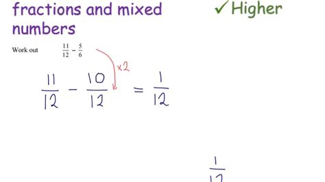 Adding And Subtracting Fractions And Mixed Numbers Foundation And