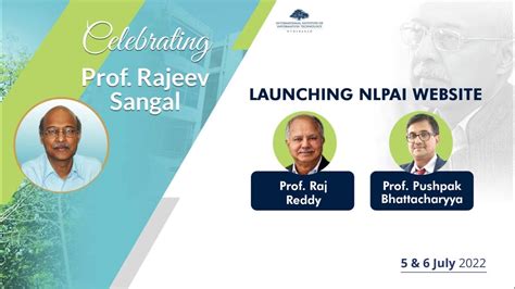 Prof Raj Reddy And Prof Pushpak Bhattacharyya Launching Nlpai Website