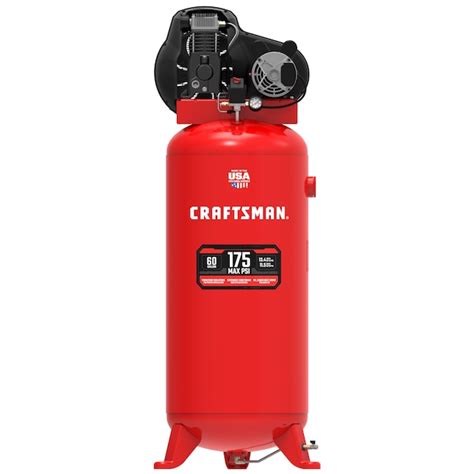 Craftsman 60 Gallons 175 Psi Vertical Air Compressor With Accessories