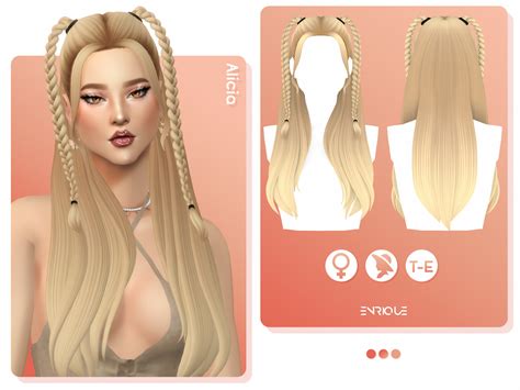 Alicia Hairstyle Enrique Sims 4 Hairs