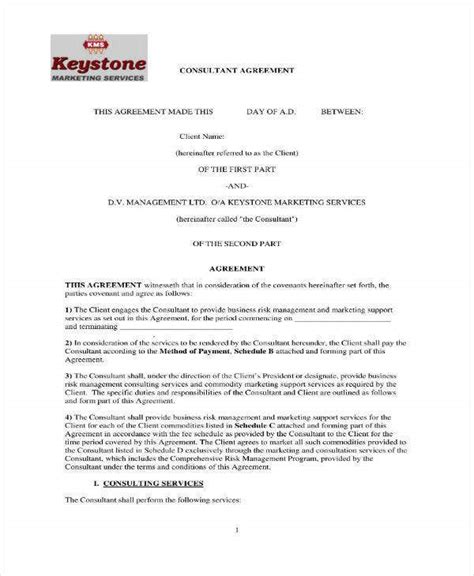 12 Marketing Consulting Agreement Templates Pdf Word