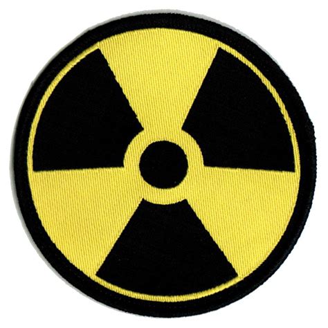 Nuclear Radiation Symbol Embroidered Patch Iron On Danger Symbol Yellow