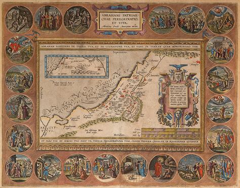 Colored Map The Life And Wanderings Of Abraham The Patriarch