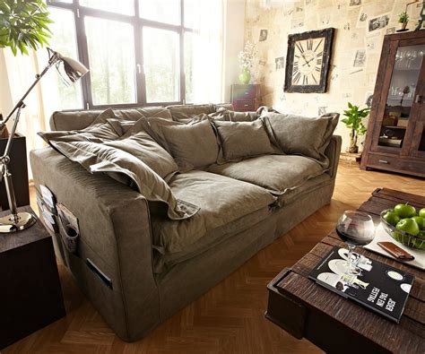 Sie haben die wahl aus einem riesigen angebot. Hussensofa Noelia 240x145 cm Braun Couch mit Kissen Möbel ...