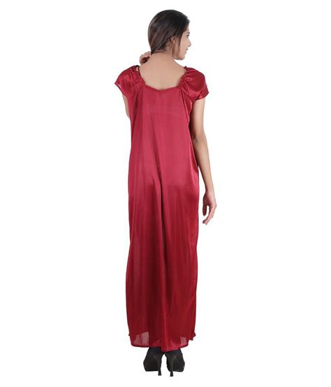 Buy Glossia Satin Nighty And Night Gowns Multi Color Online At Best