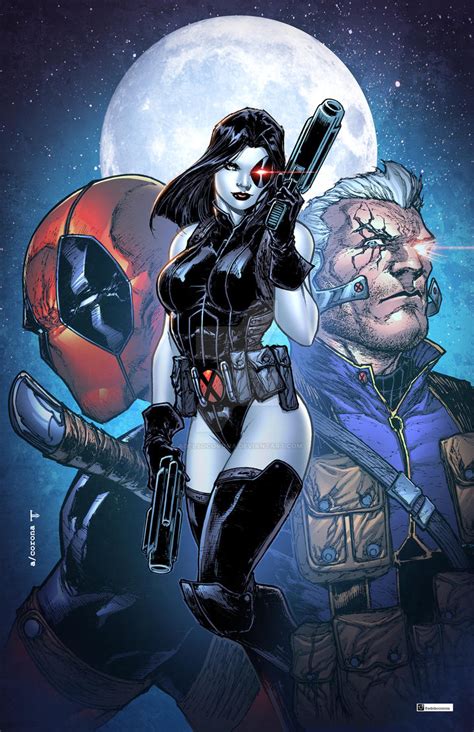 Domino Cable Deadpool By Adelsocorona On Deviantart