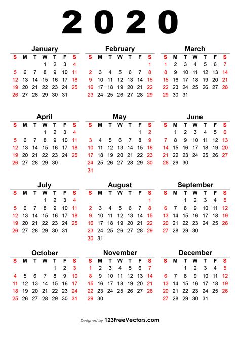 Year Long Calendar On One Page Calendar Printables Free Templates