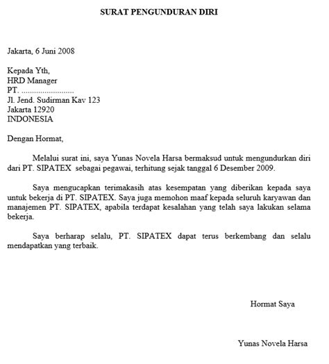Bagi anda yang ingin berhenti bekerja dan keluar dari suatu perusahaan, mungkin akan bingung bagaimana cara menyampaikan keinginan anda kepada atasan. Contoh Surat Pengunduran Diri Resign Kerja Yang Baik Dan ...