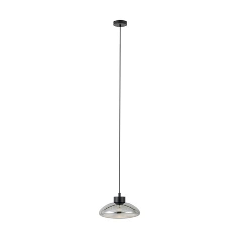 Single Led Ceiling Pendant In Black And Glass Lighting Company Uk