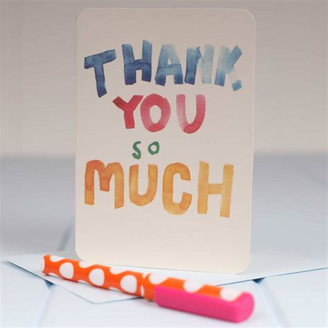 'Thank You So Much' Greetings Card By Nest | notonthehighstreet.com