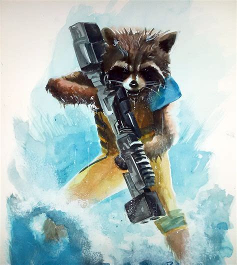 Rocket Raccoon By Paul Limgenco Rocket Raccoon Raccoon Marvel Characters