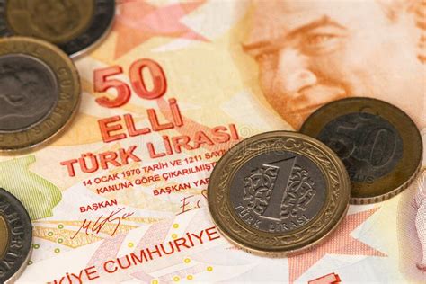 Turkish Lira Try Background With Turkish Lira Banknotes And Coins Usd
