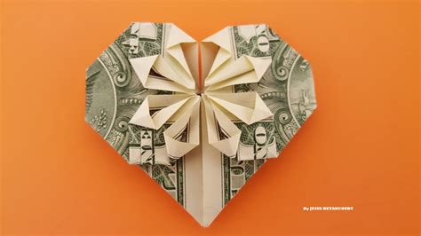 Simple Origami Heart Dollar Bill Pin On Origami Folded Money Paper Craft