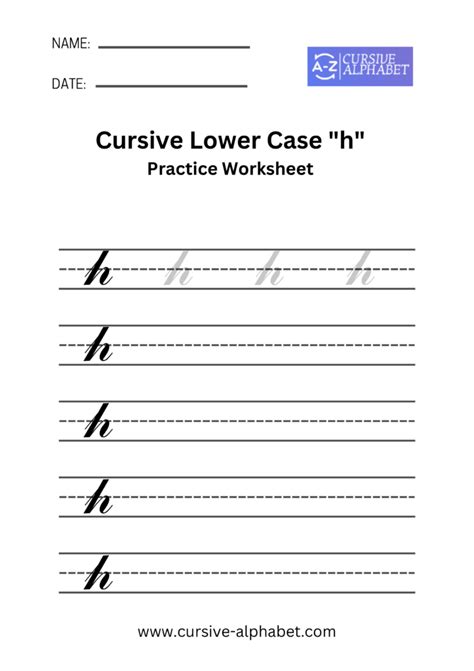 How To Write A Lowercase Cursive H