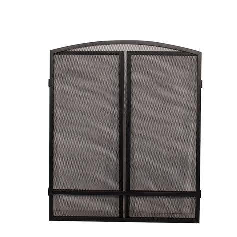 Style Selections 48 In Black Powder Coated Steel 3 Panel Arched