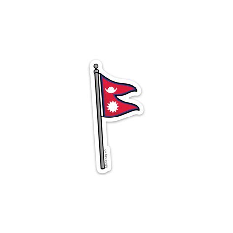 The Nepal Flag Sticker Blank Tag Co