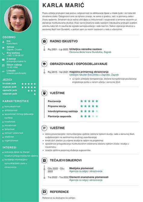 Najbolji Primjeri Cv A I Predlo Aka Ivotopisa Za Pisanje Cv