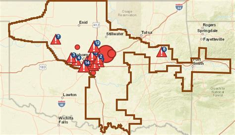 Oge Power Outage Map Oklahoma Map Vectorcampus Map