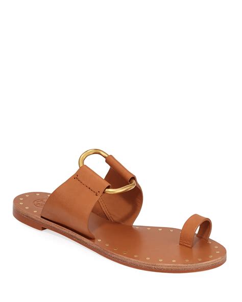 Tory Burch Ravello Studded Leather Ring Sandals Neiman Marcus