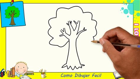 Como Dibujar Un árbol Facil Paso A Paso Para Niños Y Principiantes 1