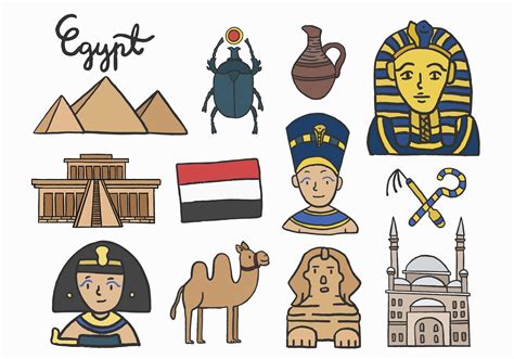 Set Of Ancient Egyptian Symbols Download Free Vectors Clipart