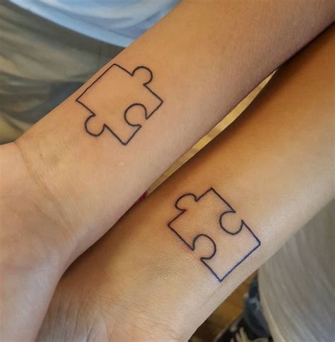 Little puzzle pieces on this Tuesday afternoon #tattoo #ink #