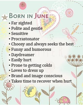 June Born In Birth Month Meanings Birthday Month Quotes