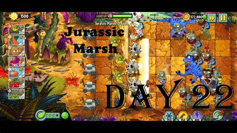 Jurassic Marsh Day 22 Plants Vs Zombies 2 Youtube