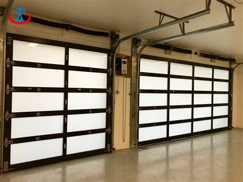 16x8 Aluminum Tempered Glass Garage Door For House Zhongtai