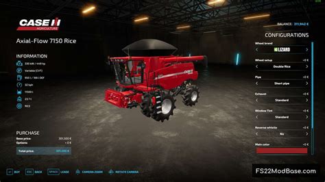Case Ih 7150 Rice Version Farming Simulator 22 Mod Ls22 Mod Fs22 Mod