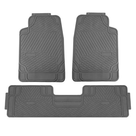 Fh Group 4pc Combo Gray Floor Mats With Black Cargo Liner Mat For Car