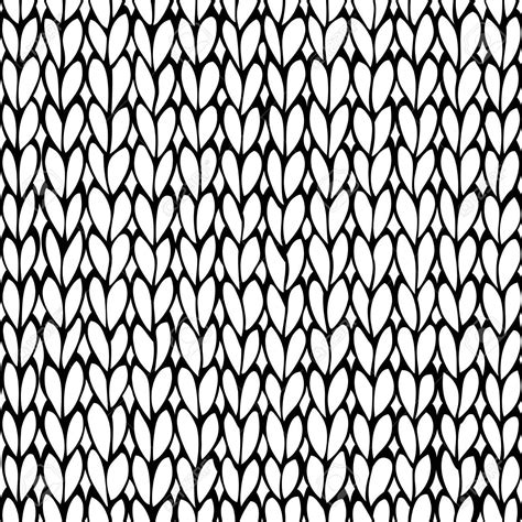 Seamless Black And White Knitted Pattern Boundless Background