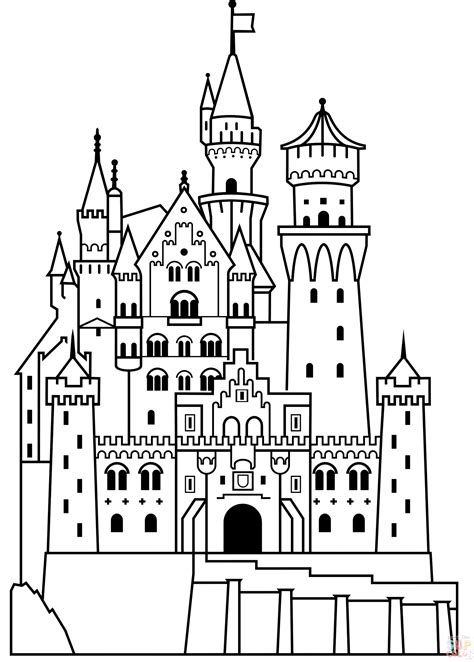 disney castle coloring page bring  magical world  disney