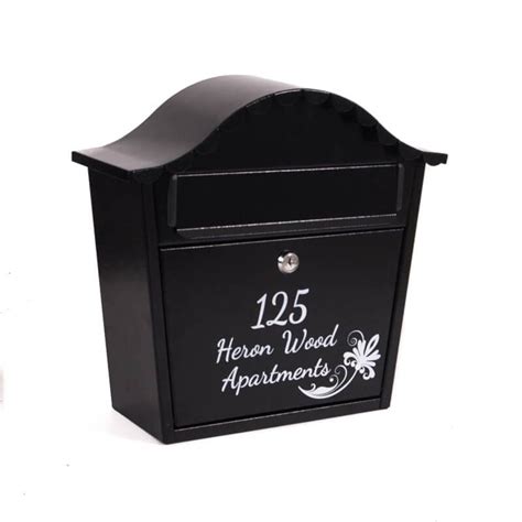 London Black Letterbox Personalised With Your Address Just £50 On
