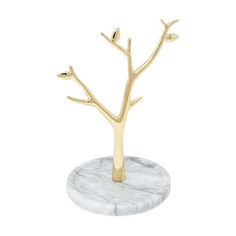 Marble Jewelry Tree Gold Necklace Holder Jewelry Stand For Necklaces