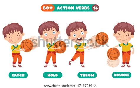 Action Verbs Children Education Stock Vector Royalty Free 1719703912
