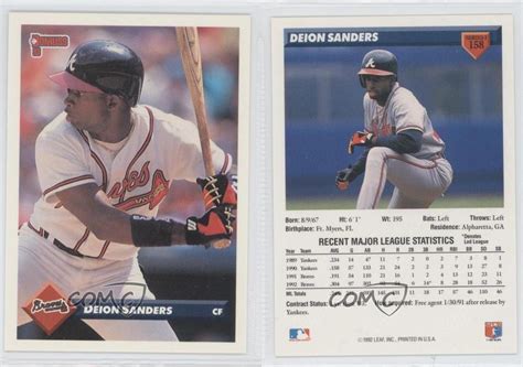 Grab theese cards on ebay now! 1993 Donruss #158 Deion Sanders Atlanta Braves Baseball ...