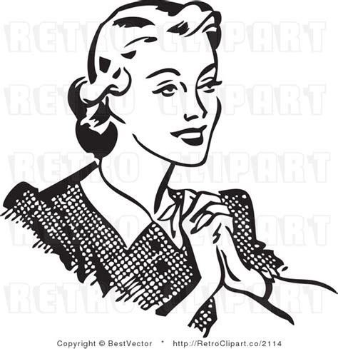 Clipart Of A Woman In Black And White 20 Free Cliparts Download