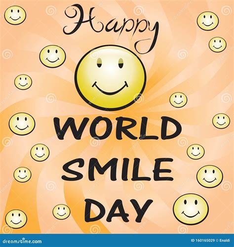 Happy World Smile Day Sign Vector Image Stock Vector Illustration Of