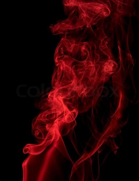 Abstract Background Showing Some Red Smoke In Black Back