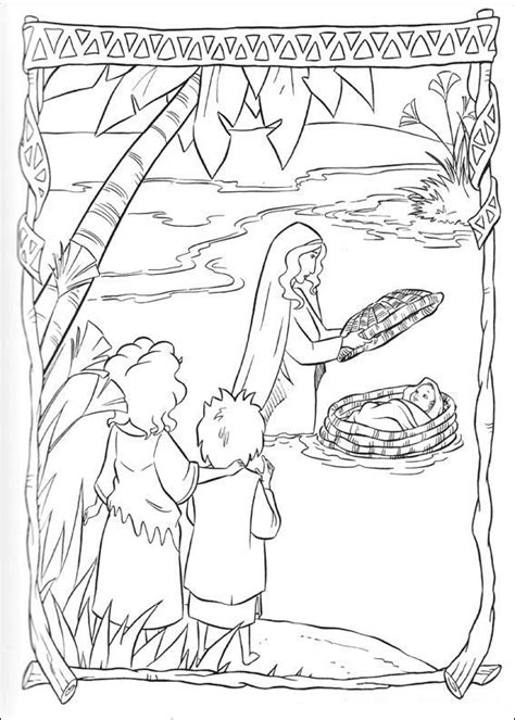 Baby Moses Coloring Page Sundayschoolist