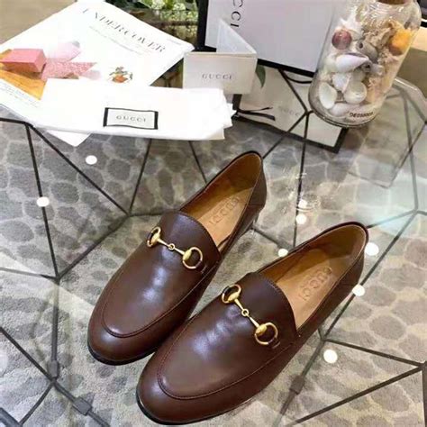 Gucci Women Leather Horsebit Loafer 13 Cm Height Brown Lulux