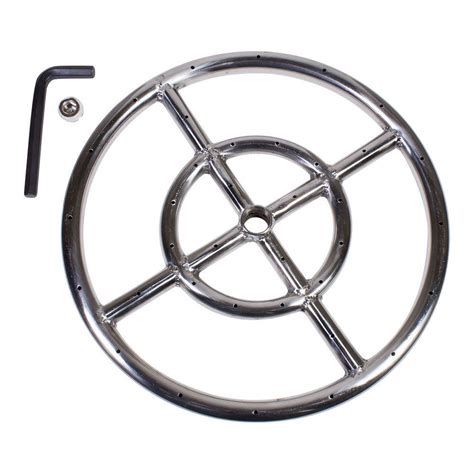 Easy fire pits 24 diy propane fire ring complete fire pit kit ; 12" Round Fire Pit Burner Ring, Stainless Steel, Double ...