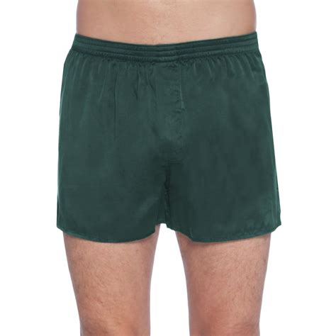 Intimo Intimo Mens Classic Silk Boxers Forest Small