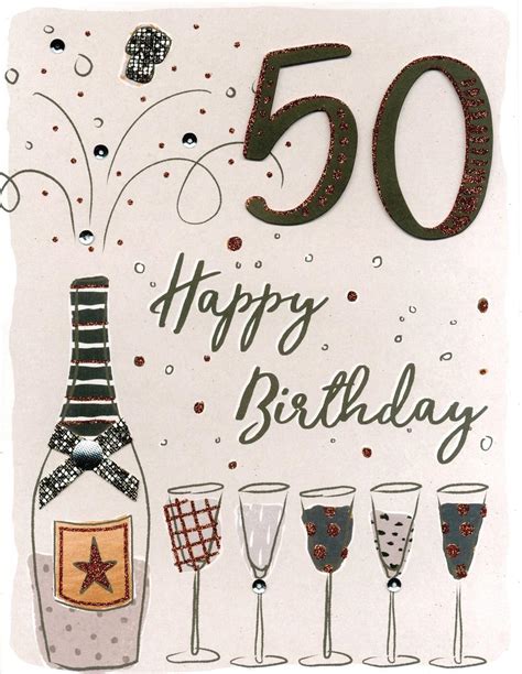 On Your 50th Birthday Gigantic Greeting Card A4 Sized Cards Cards