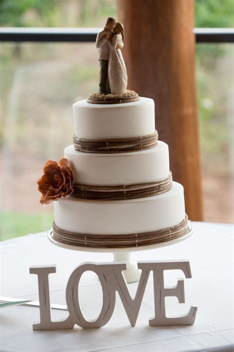 Love Rustic Wedding Cake Willow Tree Cake Topper Photo
