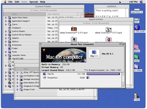 Получите эмулятор Mac Os 8 и переживите Macintosh 90 х годов