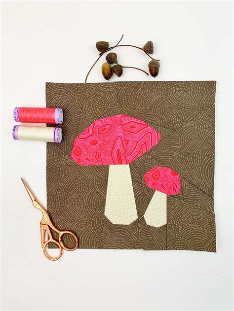 Mushrooms Quilt Block Mushrooms Quilt Pattern Mushrooms Quilt Block