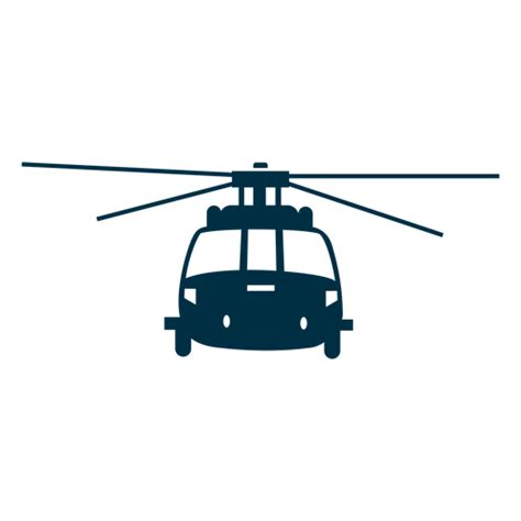 Silueta De Vista Frontal De Helicóptero Descargar Pngsvg Transparente